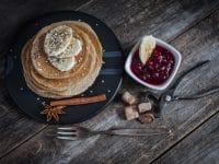 Banana Cinnamon Protein Pancakes