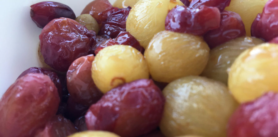 Red Wine Honey Fried Grapes with Sea Salt