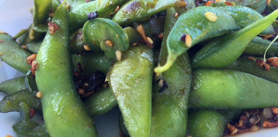 Spicy Garlic and Jalapeno Edamame