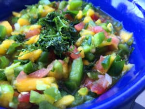 Spicy Mango and Greens Salsa
