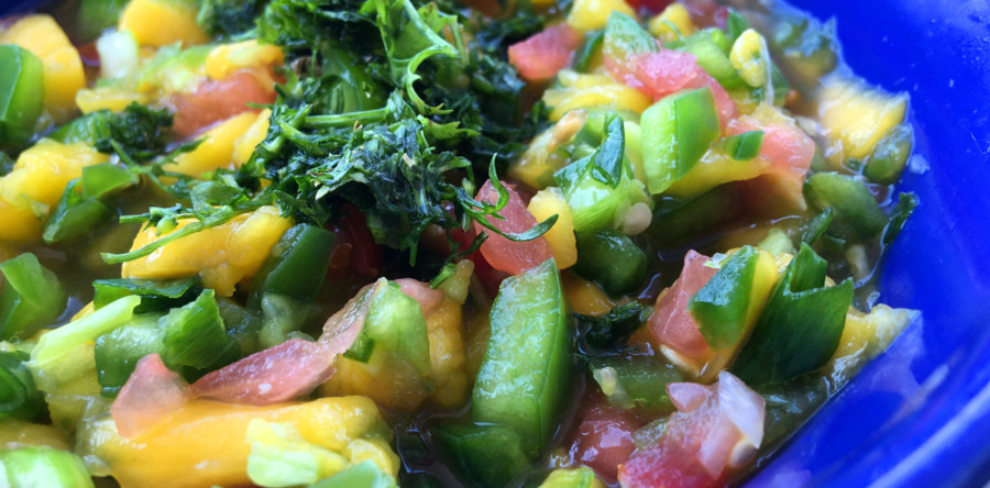 Spicy Mango and Greens Salsa