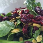 Spinach Salad with Cranberries and Pumpkin Seeds