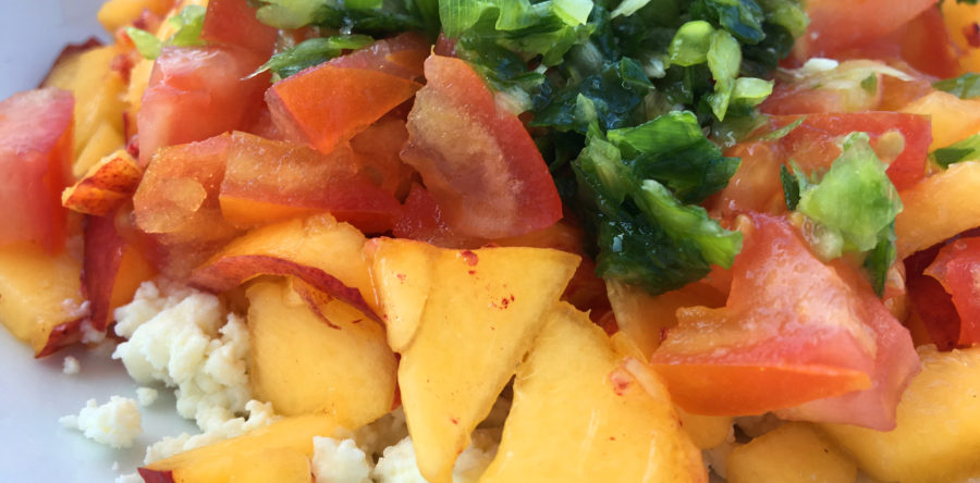 Tomato and Peach Salad