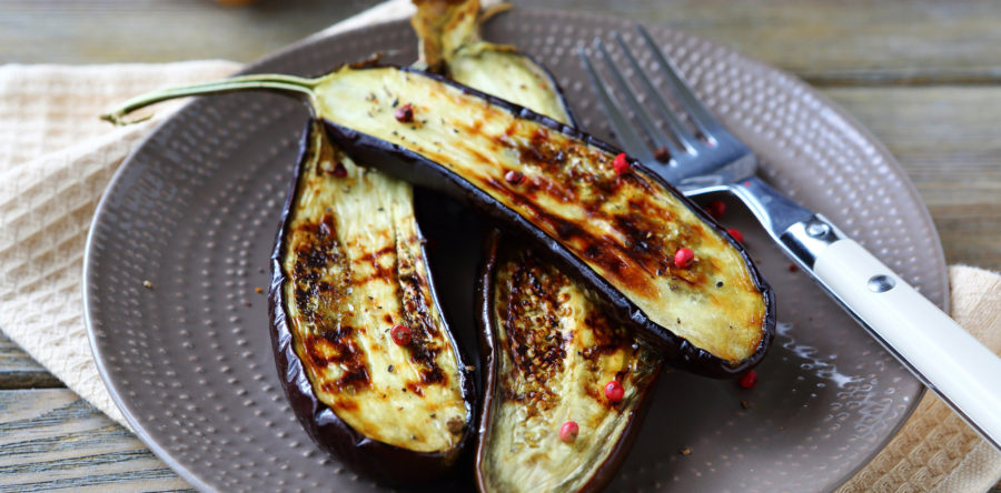 Garlic and Pepper Eggplant Strips