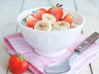 Strawberry Banana Topped Power Oatmeal