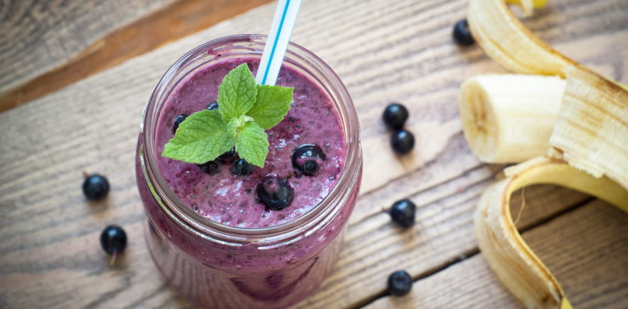 Banana Blueberry Protein Shake
