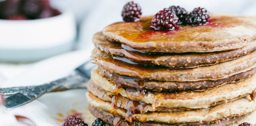 Blackberry Protein Pancakes