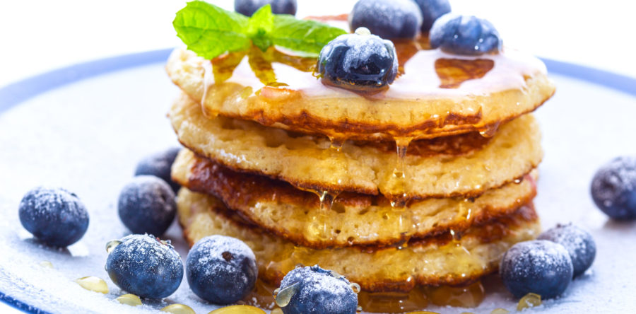 Blueberry Protein Pancakes