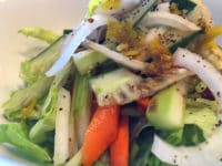 Iceberg Salad With Sharp Cut Veggies