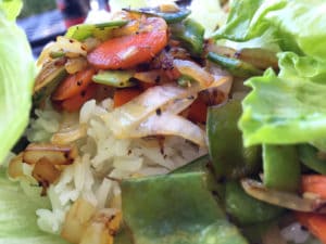Seasoned Rice Veggie Wrap