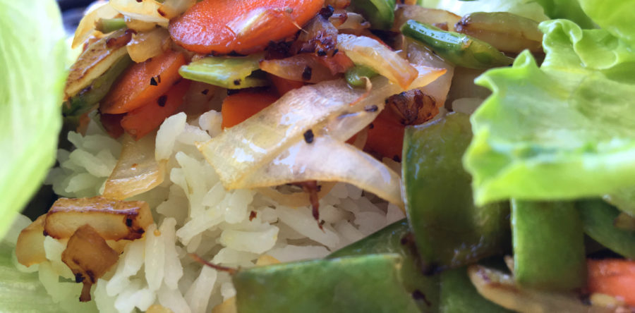 Seasoned Rice Veggie Wrap