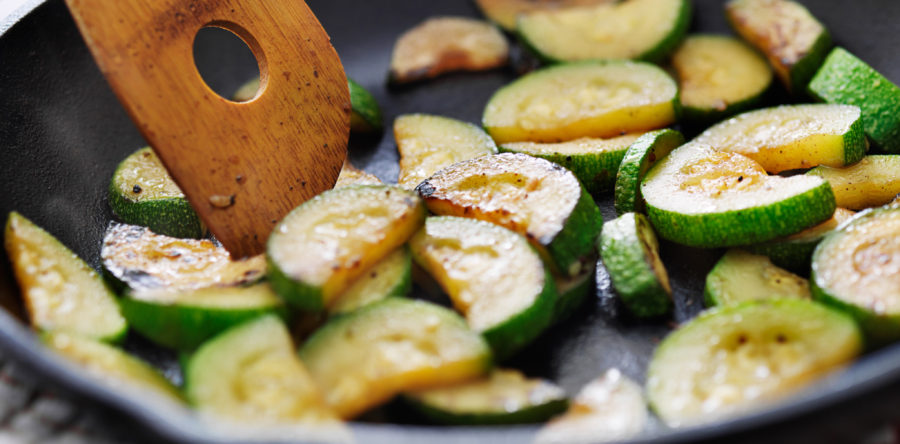 Freshly Seasoned Zucchini and Vegetable Broth
