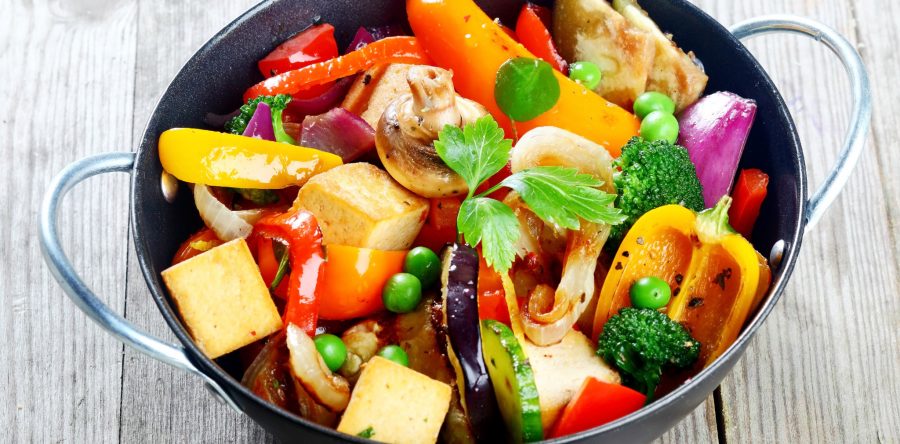 Brown Rice Tofu and Vegetable Bowl