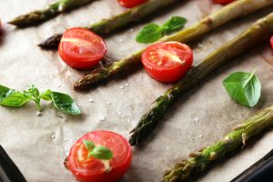 Garlic Asparagus Salad with Fresh Basil