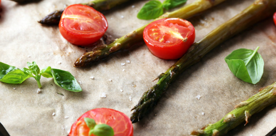 Garlic Asparagus Salad with Fresh Basil