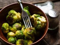 Fried Brussel Sprouts with Sweet Balsamic