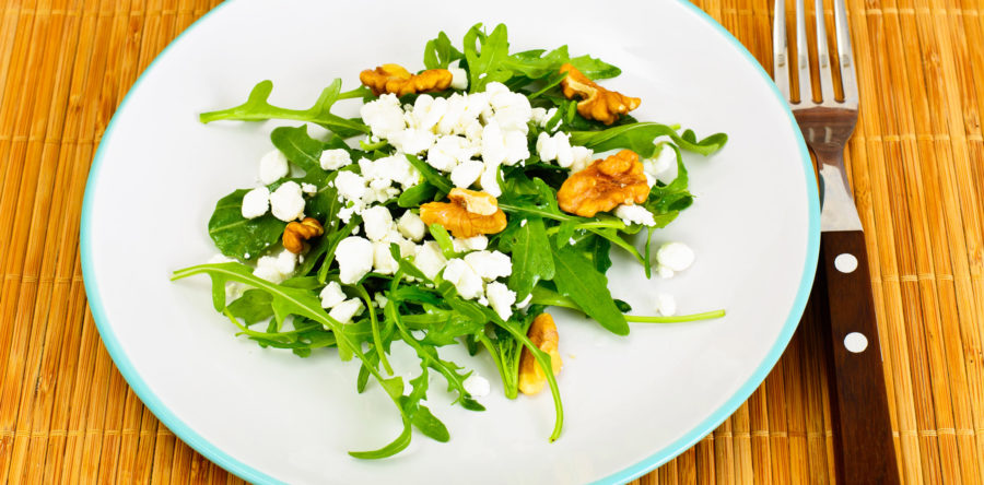 Arugula Feta Cheese Salad with Walnuts